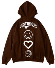 Load image into Gallery viewer, “YE WAS BORN TO HOOP” BROWN HOODIE
